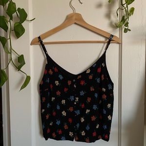Madewell Button down Floral Tank Blouse